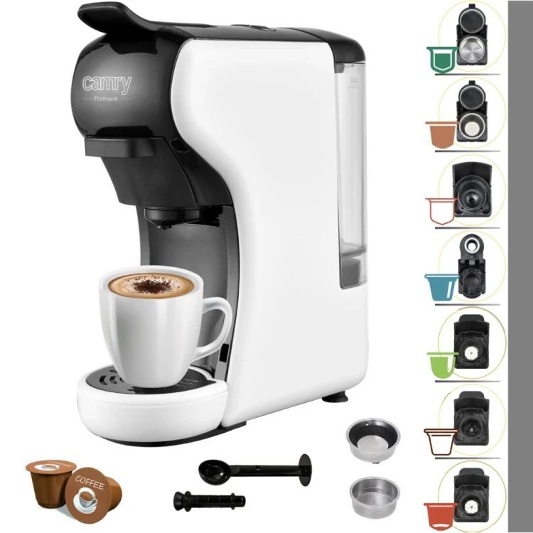 Ekspres Ciśnieniowy Wielokapsułkowy Camry CR 4414bb 19 Bar 5w1 Nespresso Dolce Gusto Mielona