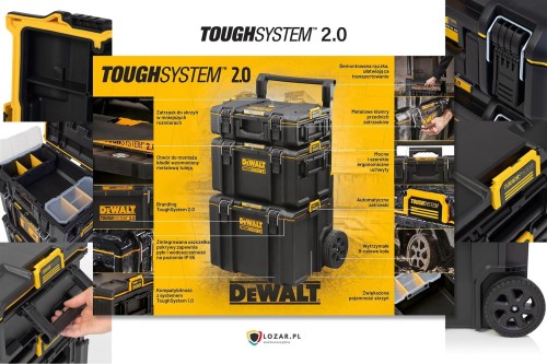 Zestaw Skrzyń Narzędziowych 3w1 DeWalt ToughSystem 2.0 (DWST83402-1) na Kółkach