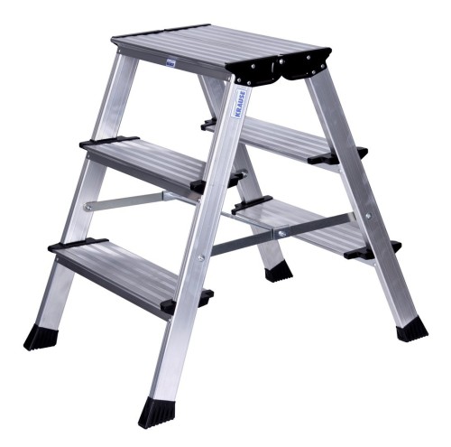 Schodki Aluminiowe Składane Dwustronne Krause Monto Toppy 2x3 Stopnie (126030)