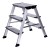 Schodki Aluminiowe Składane Dwustronne Krause Monto Toppy 2x3 Stopnie (126030)