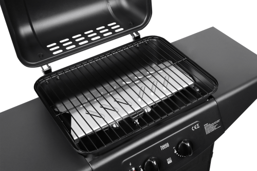 Grill Gazowy Ogrodowy Teesa BBQ 2000 2 Palniki 5kW z Pokrywą i Półkami