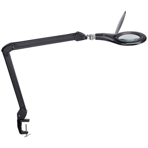 Lampa z Lupą Powiększającą LED MAUL Makro 8W ze Szklaną Soczewką i Podstawą Biała (8263590)