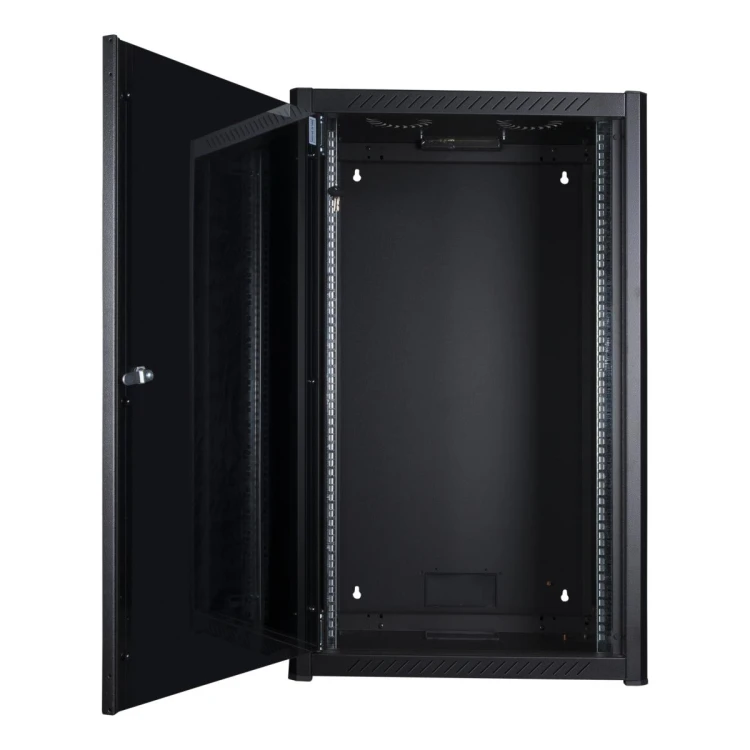 Wisząca Szafa Serwerowa Rack 19" Lanview 20U 600x450x1000mm Czarna Szklane Drzwi
