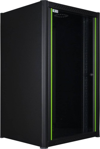 Wisząca Szafa Serwerowa Rack 19" Lanview 20U 600x450x1000mm Czarna Szklane Drzwi
