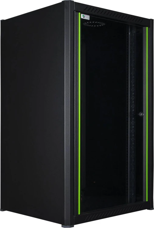 Wisząca Szafa Serwerowa Rack 19" Lanview 20U 600x450x1000mm Czarna Szklane Drzwi