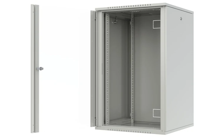 Wisząca Szafa Serwerowa Rack 19" Lanview 20U 600x450x1000mm Czarna Szklane Drzwi