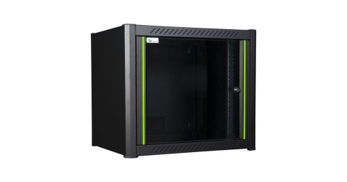 Wisząca Szafa Serwerowa Rack 19" Lanview SOHO 9U 565x400x440mm Czarna Szklane Drzwi