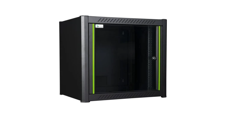 Wisząca Szafa Serwerowa Rack 19" Lanview SOHO 9U 565x400x440mm Czarna Szklane Drzwi