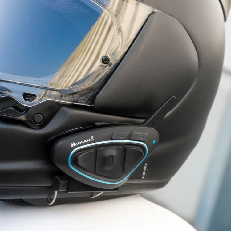 Interkom Motocyklowy Midland BTX2 PRO S LR-Single na 1 Kask Zasięg 1.2km