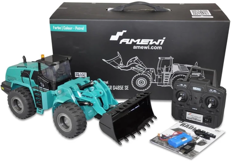 Zdalnie Sterowana Ładowarka Kołowa RC Amewi Radlader G485E 1:14 Metalowa 2.4GHz
