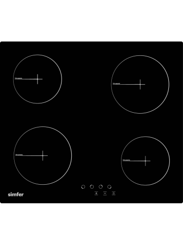 Płyta Ceramiczna Elektryczna Simfer H6.040.DECSP 60cm 4 Pola Sterowanie Dotykowe Czarna