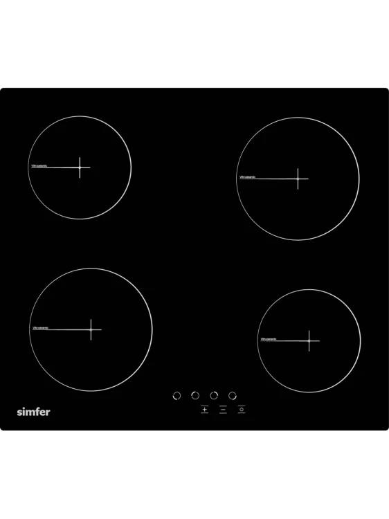 Płyta Ceramiczna Elektryczna Simfer H6.040.DECSP 60cm 4 Pola Sterowanie Dotykowe Czarna