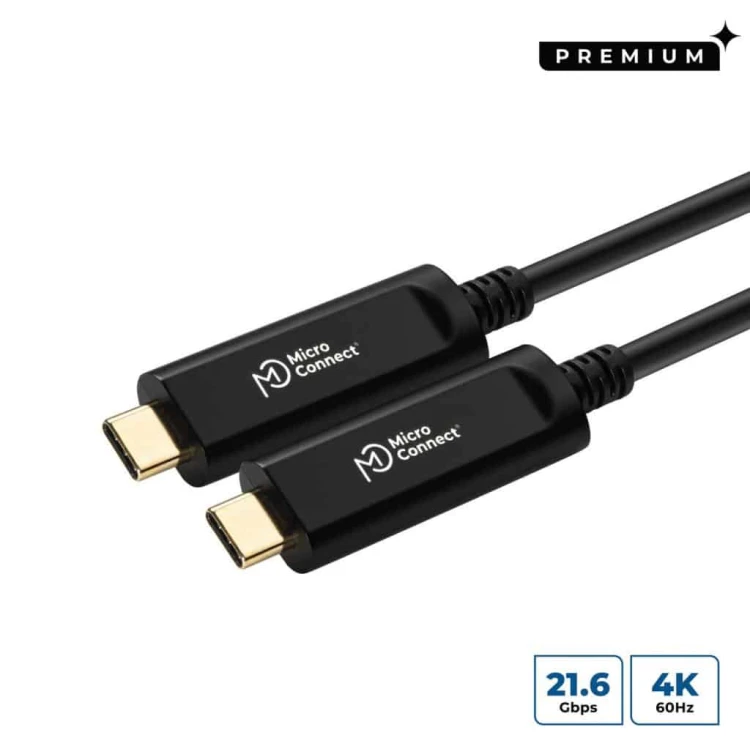 Aktywny Optyczny Kabel USB-C 20m MicroConnect Premium 4K@60Hz Tylko Wideo