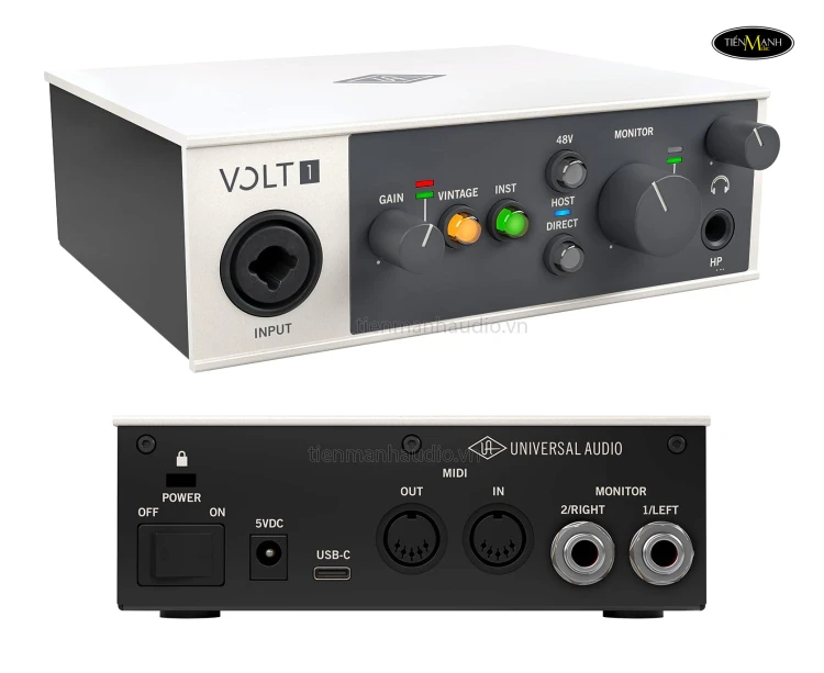 Interfejs Audio USB Universal Audio Volt 1 24-bit/192kHz z Trybem Vintage Mic Preamp