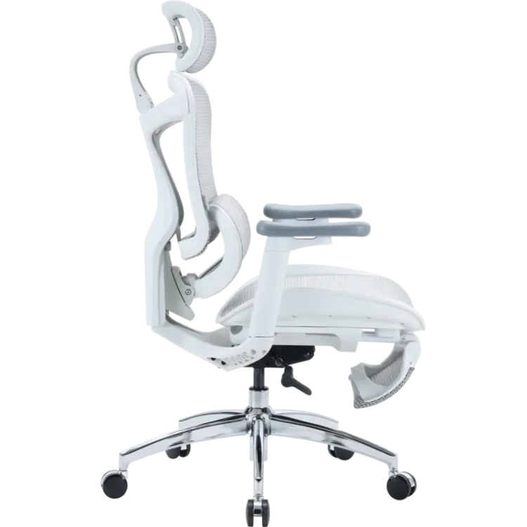 Fotel biurowy ergonomiczny Sihoo Doro C300L Mesh z podnóżkiem biały