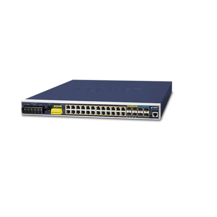 Switch przemysłowy PLANET IGS-6325-24P4X L3 24× GbE PoE+ 4× 10G SFP+ IP30