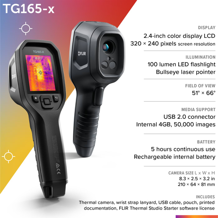 Kamera termowizyjna / pirometr FLIR TG165-X MSX 80×60 -25…300°C