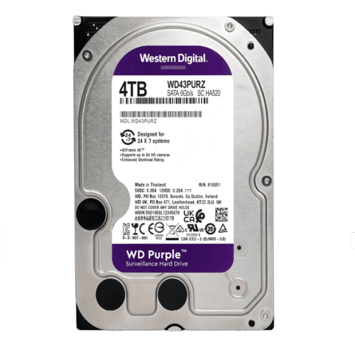 Dysk HDD WD Purple 4 TB 3,5" SATA III 256 MB do monitoringu WD43PURZ