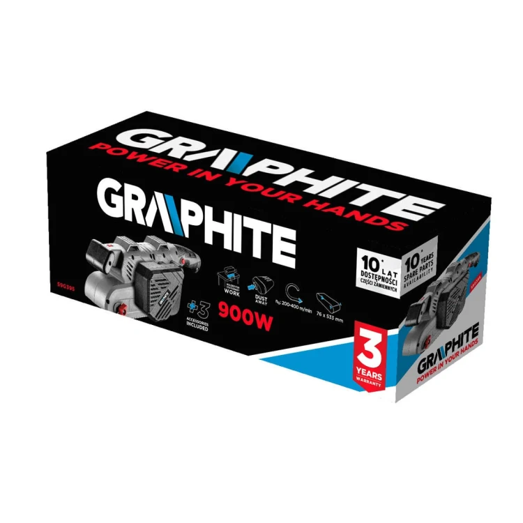 Szlifierka taśmowa Graphite 59G395 900 W 75 × 533 mm