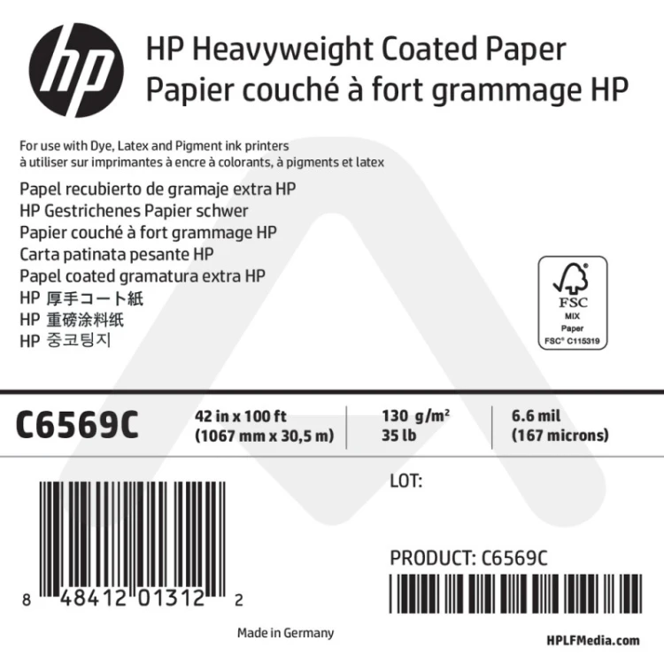 Papier HP C6569C Heavyweight Coated 131 g/m² rolka 1067 mm × 30,5 m