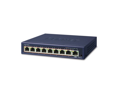 Switch PLANET GSD-908HP 8× GbE PoE+ (100 W) + 1× GbE uplink desktop