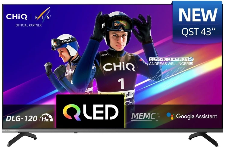 Telewizor CHiQ U43QST 43" 4K QLED Google TV bezramkowy