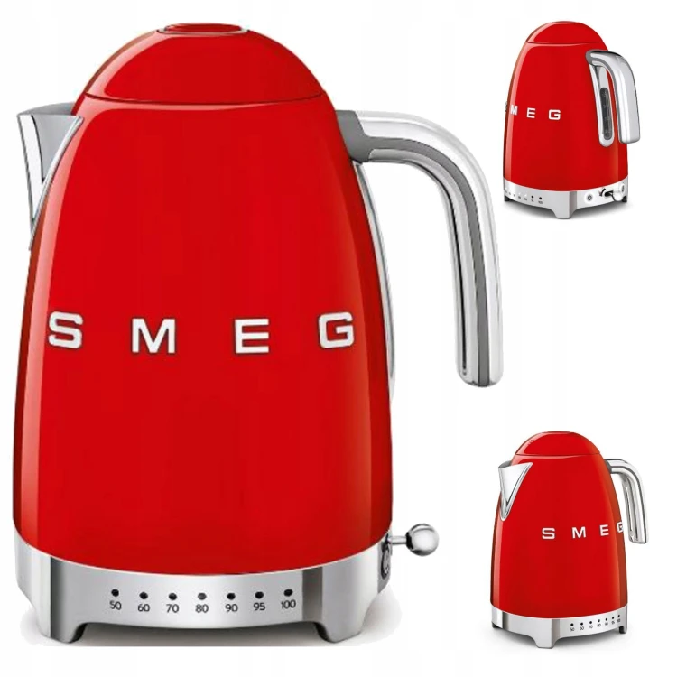 Czajnik elektryczny Smeg KLF04RDEU 50's Style 1,7 l 2400 W z regulacją temperatury czerwony