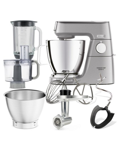 Robot planetarny Kenwood Titanium Chef Baker XL KVL85.594SI 7 l z wagą i akcesoriami
