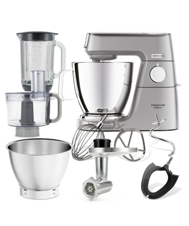 Robot planetarny Kenwood Titanium Chef Baker XL KVL85.594SI 7 l z wagą i akcesoriami