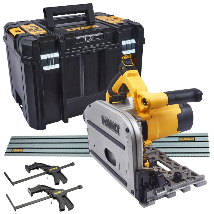 Zagłębiarka DeWalt DWS520KTR 1300 W 165 mm z szyną 1,5 m w TSTAK