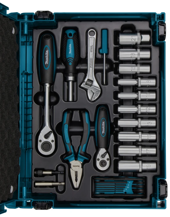 Zestaw narzędzi ręcznych Makita E-11542 87 el. w walizce MAKPAC