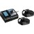 Zestaw zasilający Makita 199480-6: 2× akumulator BL1860B 6,0 Ah + ładowarka DC18RC