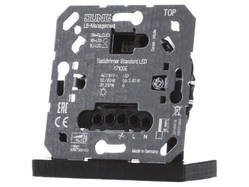 Ściemniacz przyciskowy Jung 1710 DE Standard LED 3–210 W podtynkowy