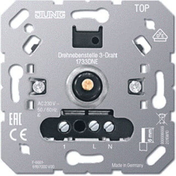 Ściemniacz przyciskowy Jung 1710 DE Standard LED 3–210 W podtynkowy