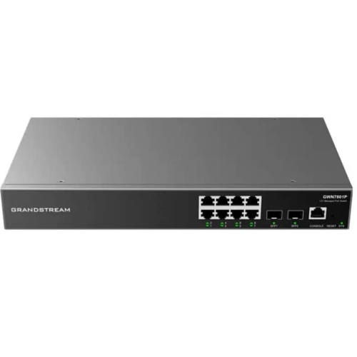 Switch Grandstream GWN7811P L3 8× GbE PoE+ 120 W + 2× 10G SFP+