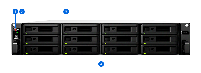 Serwer NAS Synology RackStation RS3618xs 12 zatok 2U Xeon D-1521 8 GB ECC