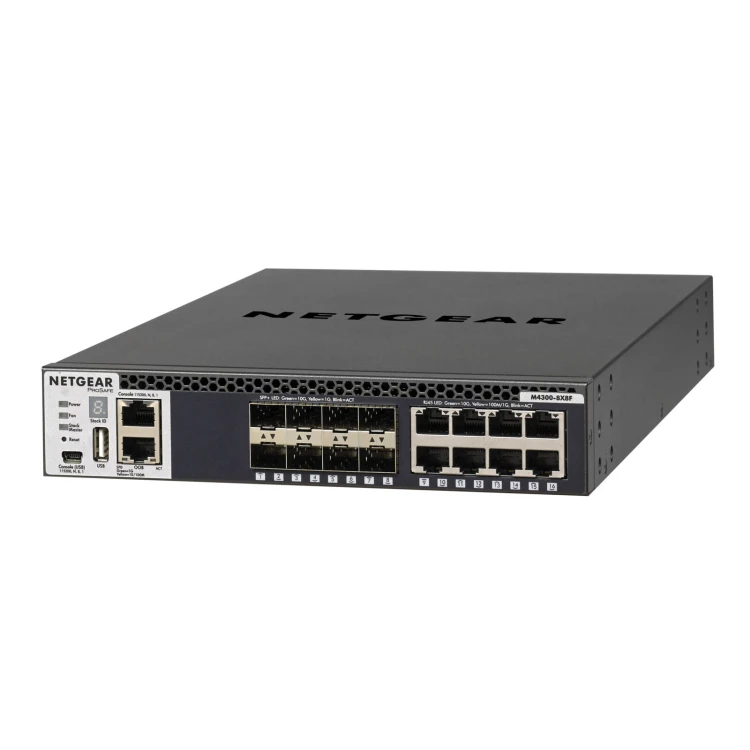 Switch zarządzalny L3 NETGEAR XSM4316S M4300-8X8F 8× 10GbE RJ-45 + 8× SFP+ 1U