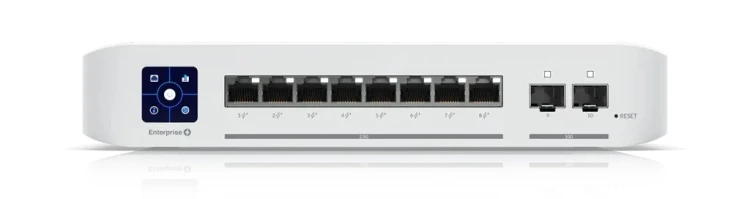 Switch Ubiquiti UniFi USW-Enterprise-8-PoE 8× 2,5GbE PoE+ 120 W + 2× SFP+ L3