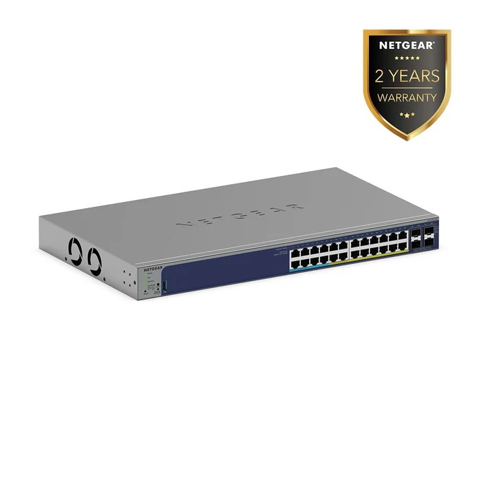 Switch NETGEAR GS728TXUP 24× GbE PoE+/PoE++ 420 W + 4× SFP+ smart Insight