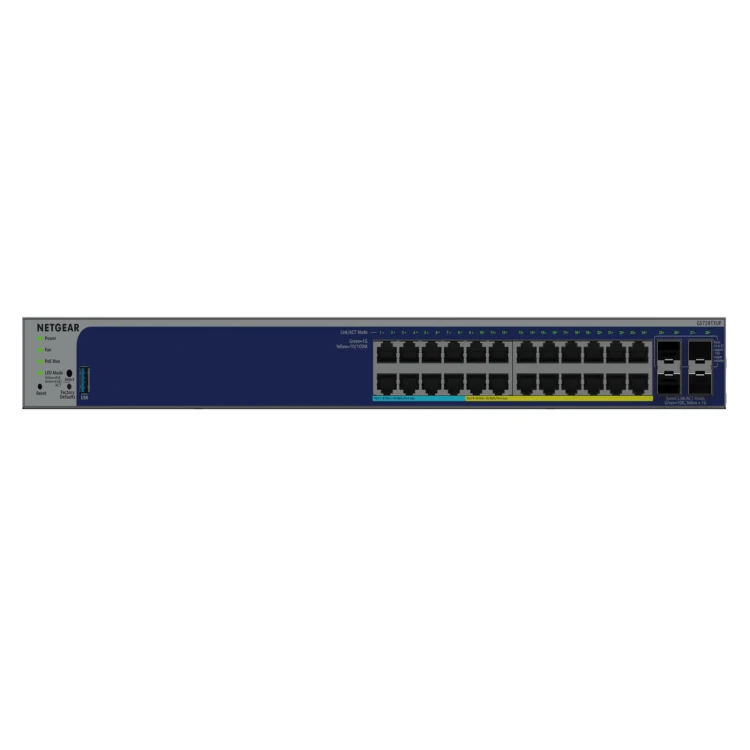 Switch NETGEAR GS728TXUP 24× GbE PoE+/PoE++ 420 W + 4× SFP+ smart Insight