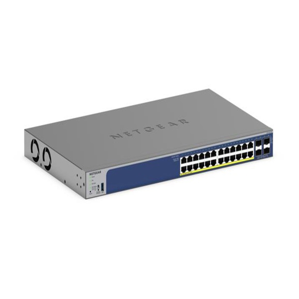 Switch NETGEAR GS728TXUP 24× GbE PoE+/PoE++ 420 W + 4× SFP+ smart Insight