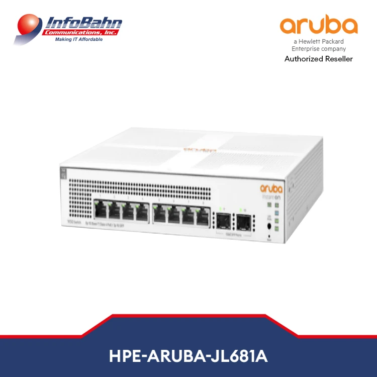 Switch HPE Networking Instant On 1930 8G PoE Class 4 124 W + 2× SFP zarządzalny JL681A