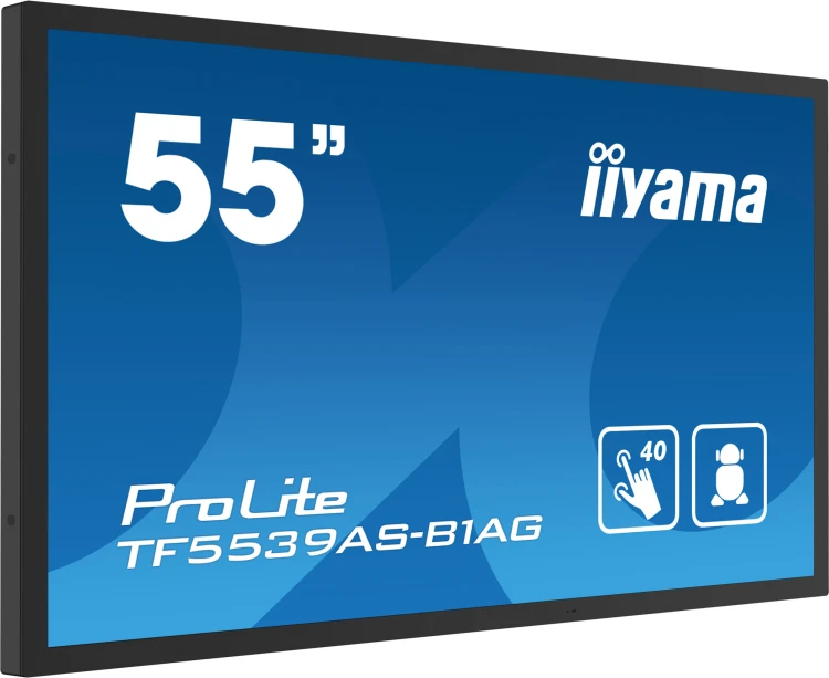 iiyama TF5539AS-B1AG signage display Kiosk 138,7 cm (54.6") LED 435 cd/m² 4K Ultra HD Czarny Ekran 