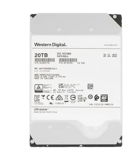 20TB WD Ultrastar DH HC560 7200RPM 512MB Ent.
