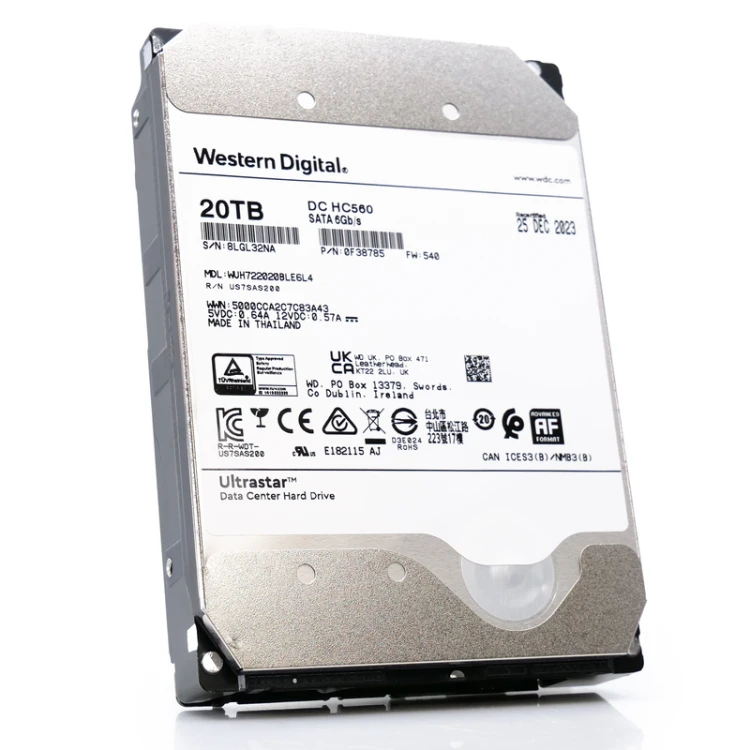 20TB WD Ultrastar DH HC560 7200RPM 512MB Ent.