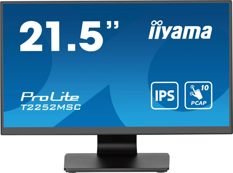 iiyama ProLite T2252MSC-B2 monitor komputerowy 54,6 cm (21.5") 1920 x 1080 px Full HD LCD Ekran doty