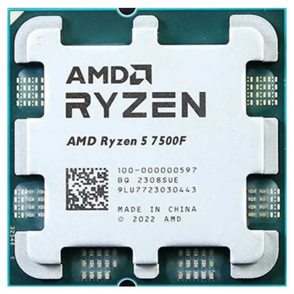 AMD AM5 Ryzen 7500F Tray 3,7GHz 6x Core 65W Boost 5 GHz 32MB Cache