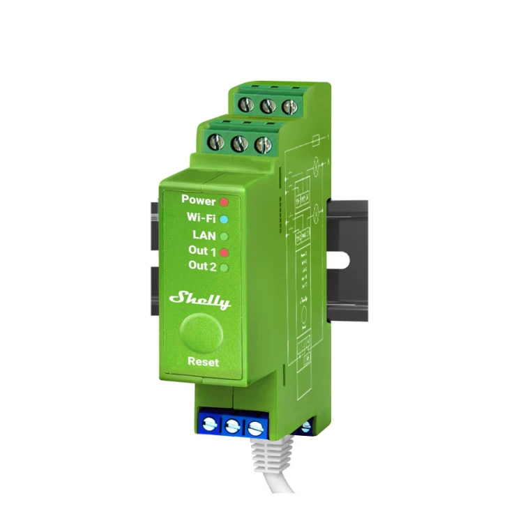 Shelly Relais ""Pro Dimmer 2PM"" LED/Glühbirne WLAN LAN BT DIN-Rail