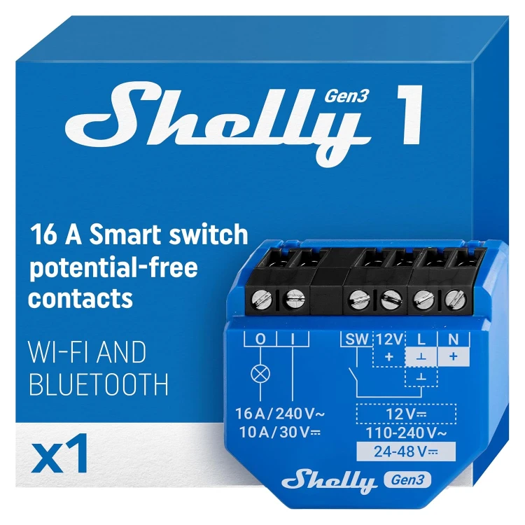 Shelly Relais ""1 Gen3"" max 16A WLAN BT