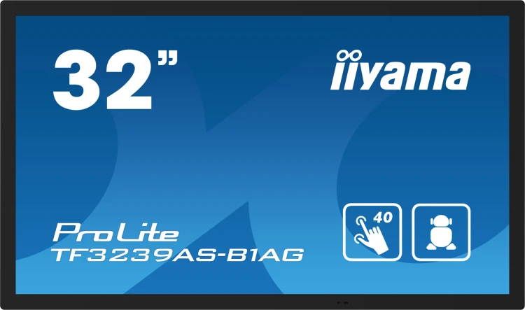 iiyama TF3239AS-B1AG monitor komputerowy 80 cm (31.5") 1920 x 1080 px Full HD LED Ekran dotykowy Cza